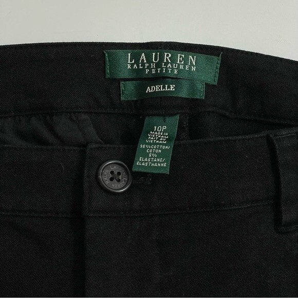 Lauren Ralph Lauren Women's Size 10P Adelle Black Jeans Cropped Pants 25” inseam - Picture 3 of 5